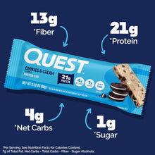 Load image into Gallery viewer, Quest Protein Bar, High Protein, Low Carb, Keto Friendly, 60g, 12 Count