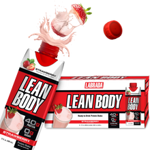 Load image into Gallery viewer, LEAN BODY PROTEIN SHAKE Ready-To-Drink (12 pack) 500ml - Strawberry