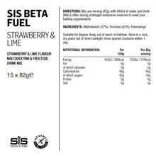 Load image into Gallery viewer, Science in Sport Beta Fuel 80 - 15 Pack Strawberry &amp; Lime
