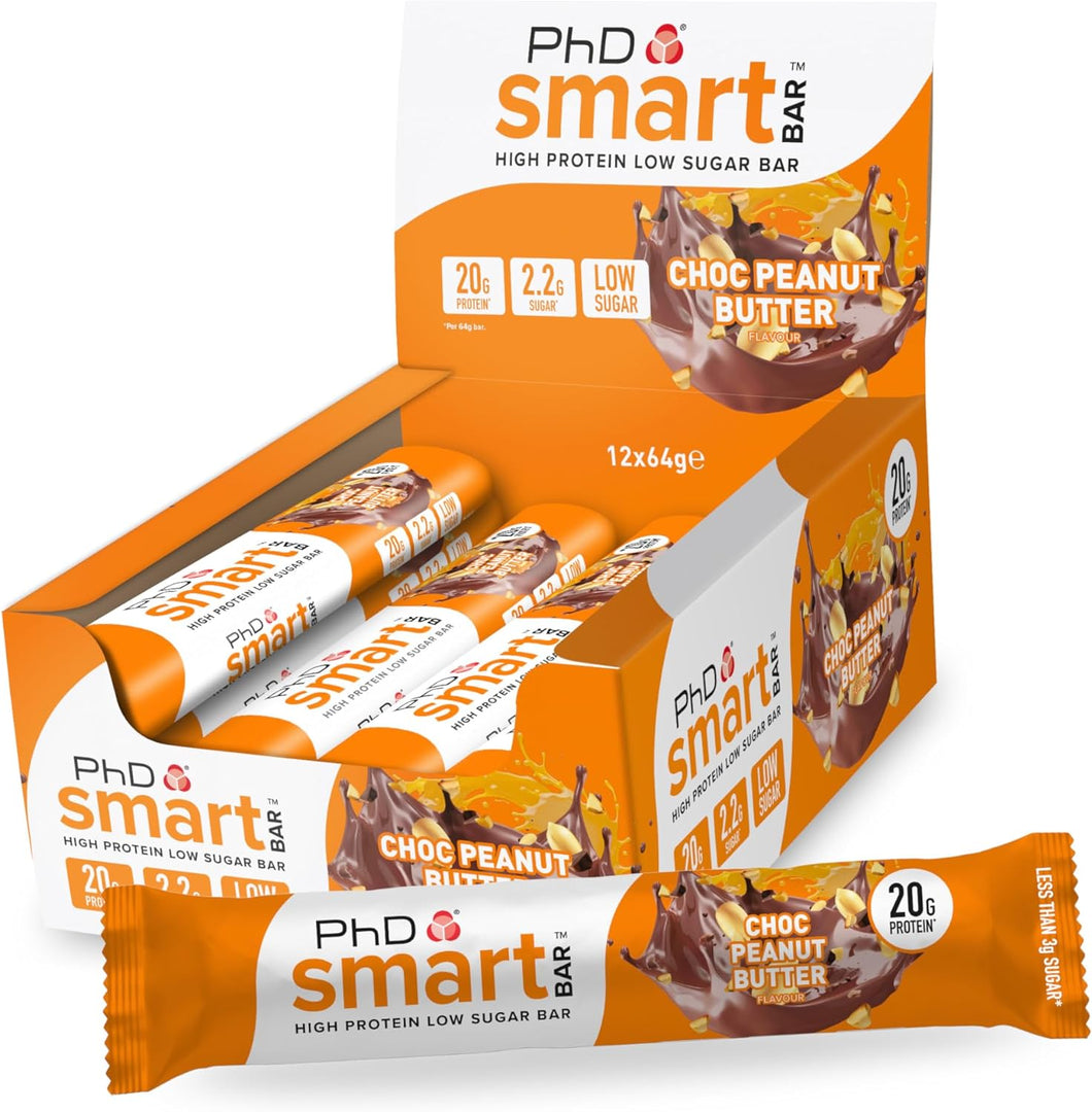 PhD Smart Bar Chocolate Peanut Butter - 12pack