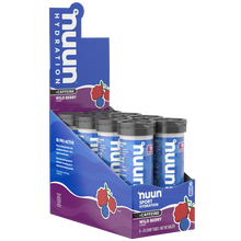 Load image into Gallery viewer, Nuun Sport Hydration Electrolyte Tablets - 10 tabs x 8 tubes
