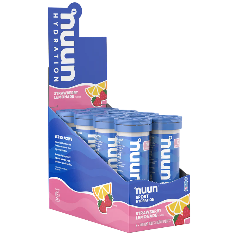 Nuun Sport Hydration Electrolyte Tablets - 10 tabs x 8 tubes