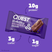 Load image into Gallery viewer, Quest Bake Shop Protein Brownie, 56g, 10 Count - Choc Brownie
