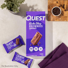 Load image into Gallery viewer, Quest Bake Shop Protein Brownie, 56g, 10 Count - Choc Brownie
