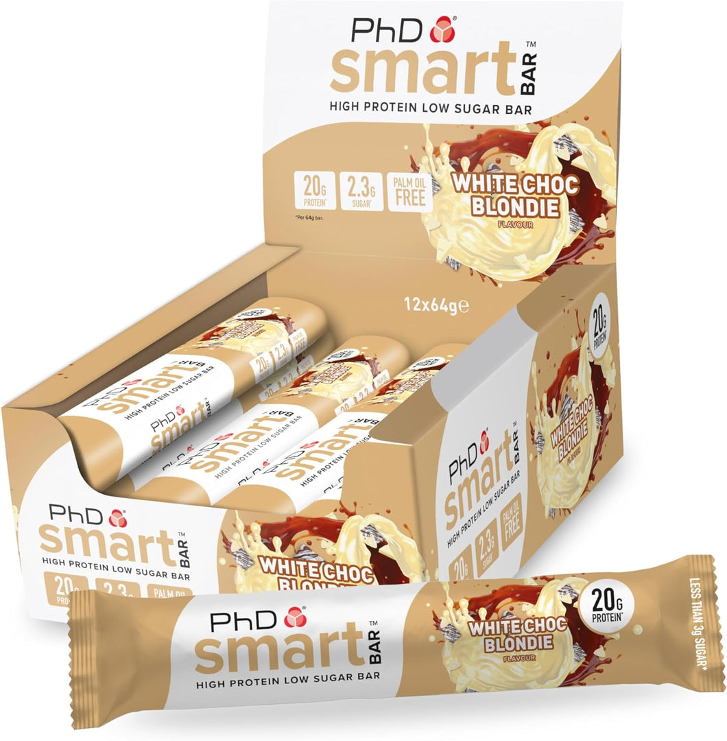 PhD Smart Bar White Chocolate Blondie - 12pack