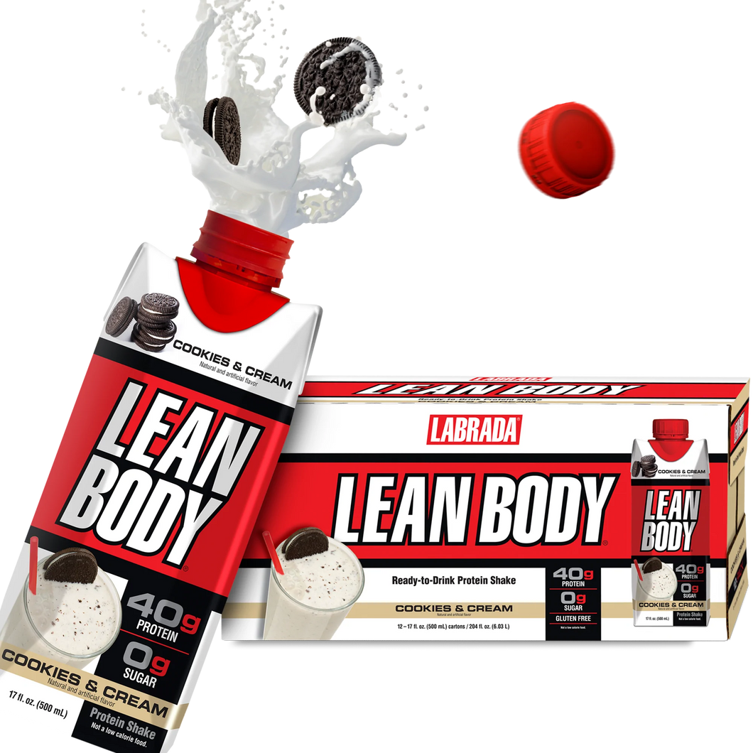 LEAN BODY PROTEIN SHAKE Ready-To-Drink (12 pack) 500ml - Cookies & Cream