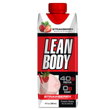 Load image into Gallery viewer, LEAN BODY PROTEIN SHAKE Ready-To-Drink (12 pack) 500ml - Strawberry
